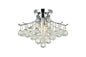 Toureg 3 light Chrome Flush Mount Clear Royal Cut Crystal