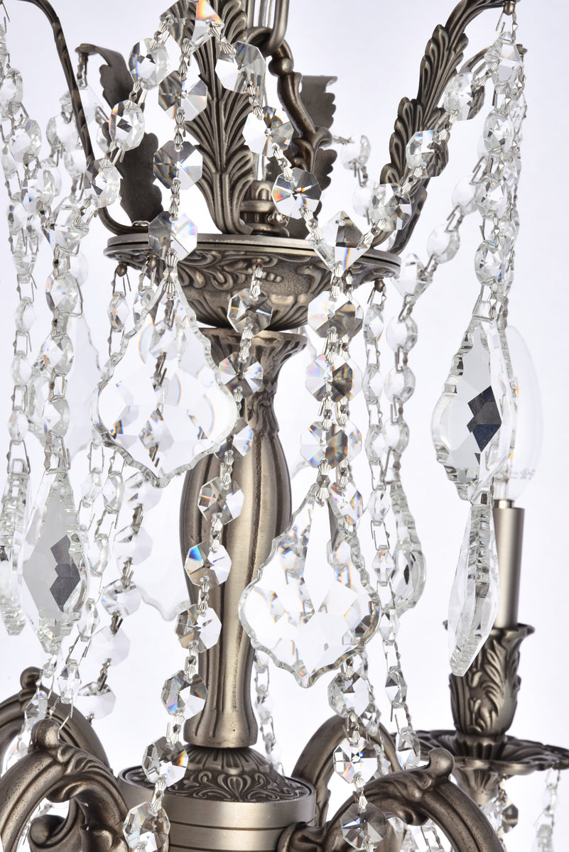 Rosalia 4 light Pewter Pendant Clear Royal Cut Crystal