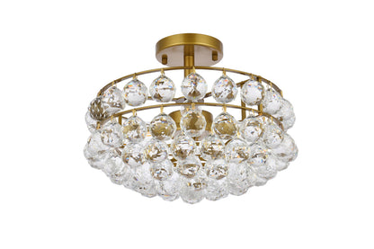 Savannah 14 inch flush mount in brass