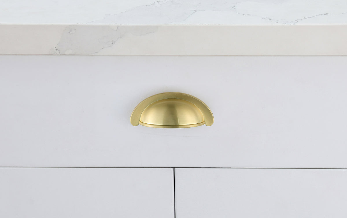 Claude 2-3/4" Center to Center Brushed Gold Cup Bar Pull Multipack (set of 10)