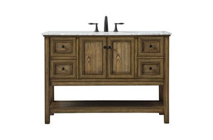 48 inch Single bathroom vanity in driftwood