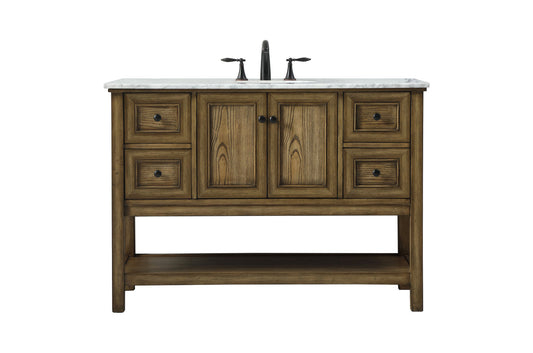 48 inch Single bathroom vanity in driftwood