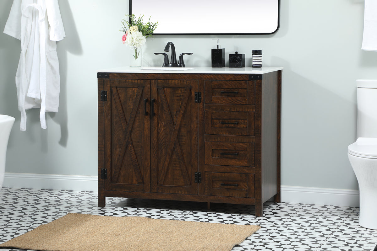 42 inch Single bathroom vanity in expresso