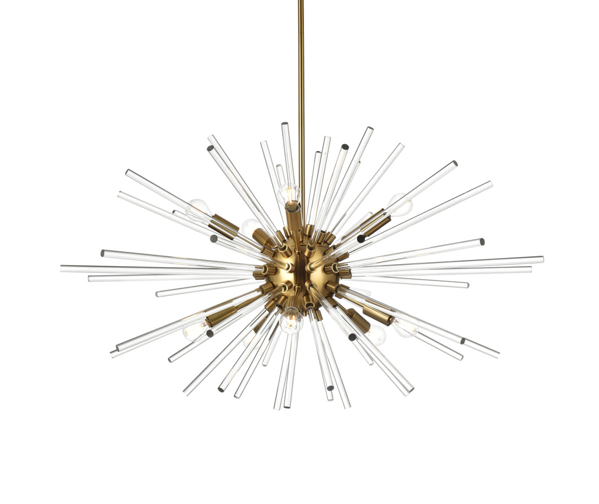Sienna 36 inch crystal rod pendant in gold