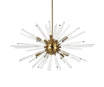 Sienna 36 inch crystal rod pendant in gold