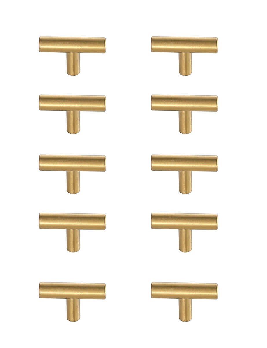 Quinn Brass T Bar Pull Multipack (set of 10)