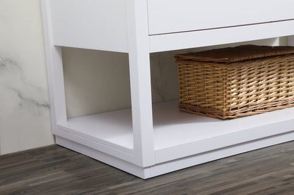 48 inch Single bathroom vanity in white with backsplash