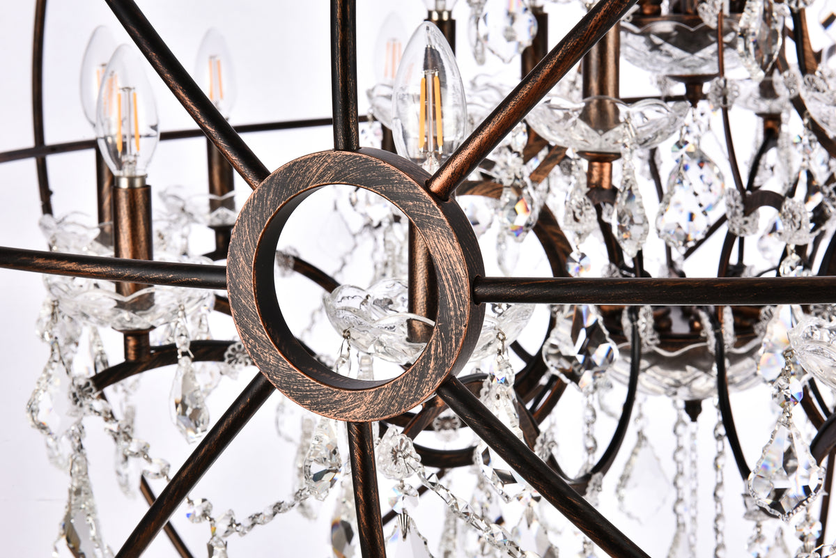 Geneva 18 light Dark Bronze Chandelier Clear Royal Cut crystal