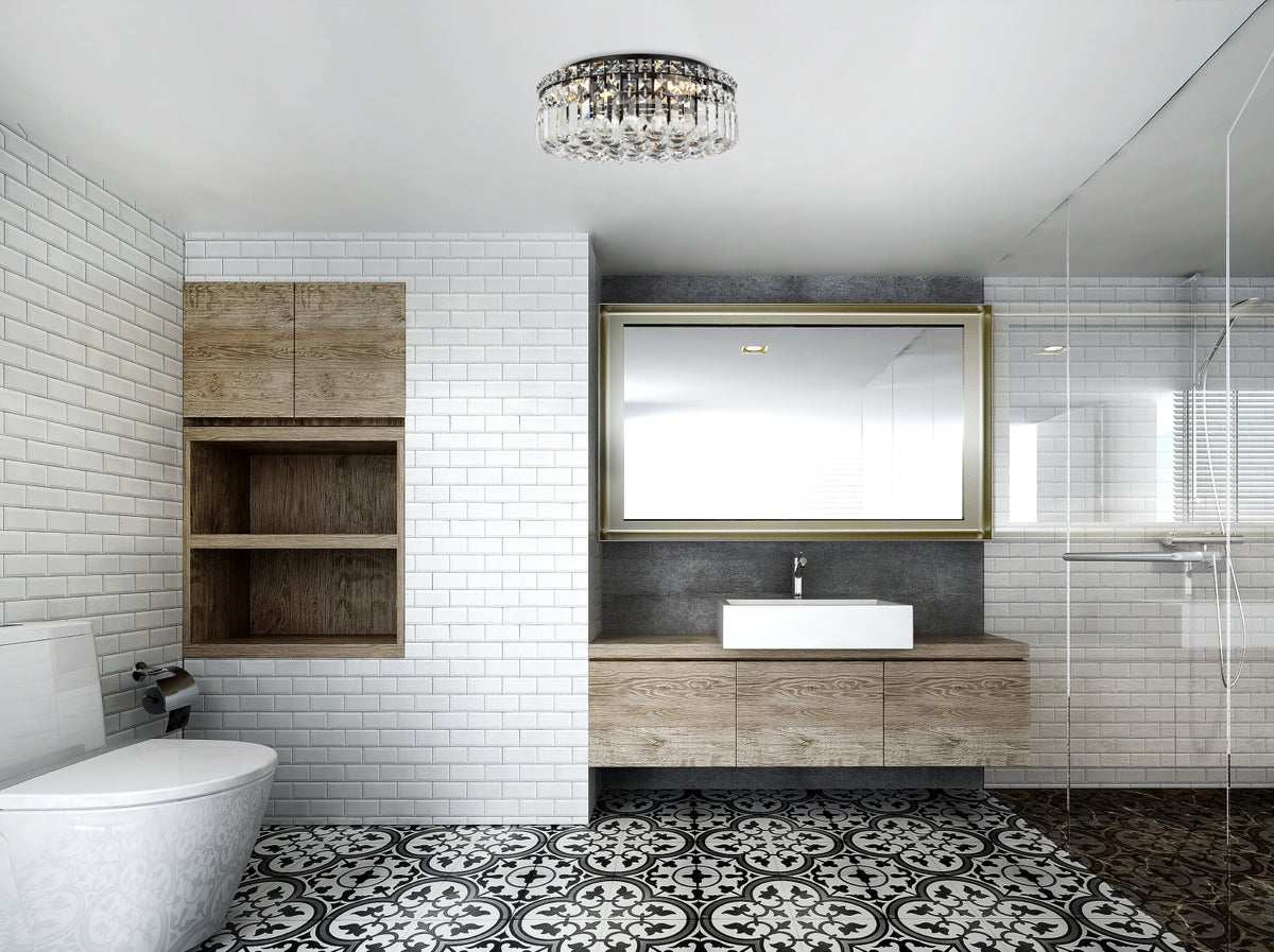 Maxime 16 inch black flush mount