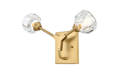 Zayne 2 Light Wall Sconce in Gold