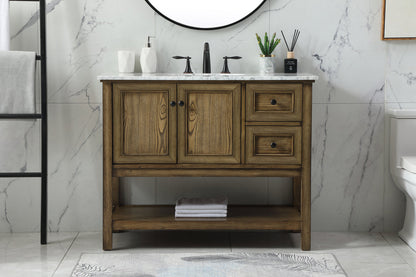 42 inch Single bathroom vanity in driftwood