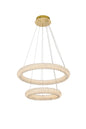 Bowen 24 inch Adjustable LED Chandelier in Satin Gold