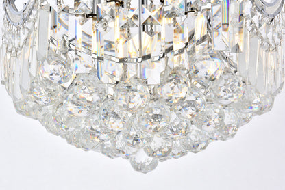 Corona 6 light Chrome Flush Mount Clear Royal Cut Crystal