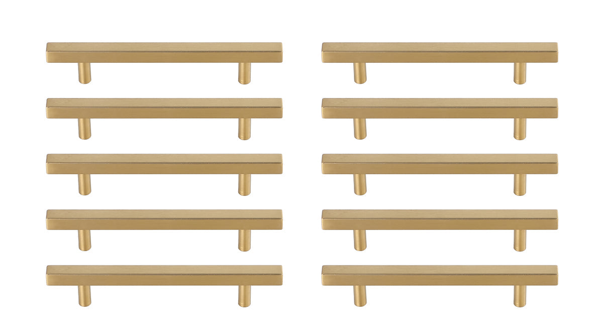 Dior 5" Center to Center Brass Bar Pull Multipack (set of 10)