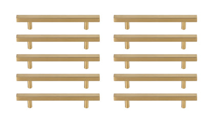 Dior 5" Center to Center Brass Bar Pull Multipack (set of 10)