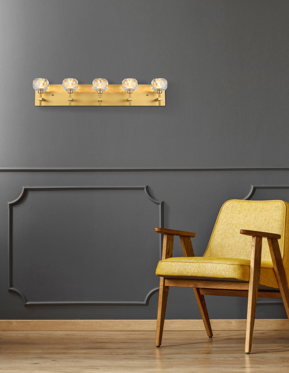 Graham 5 Light Wall Sconce in Gold