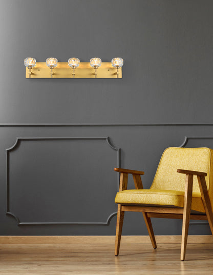 Graham 5 Light Wall Sconce in Gold