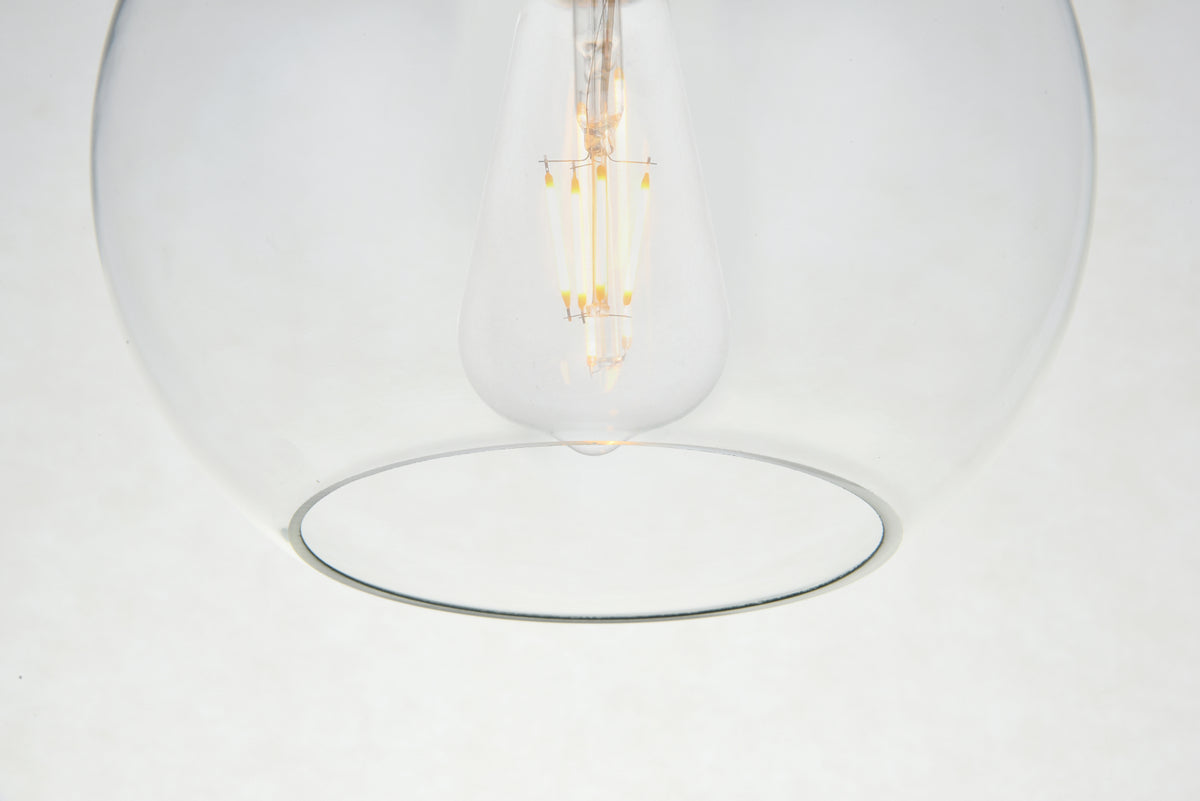 Baxter 1 Light Chrome Flush Mount With Clear Glass