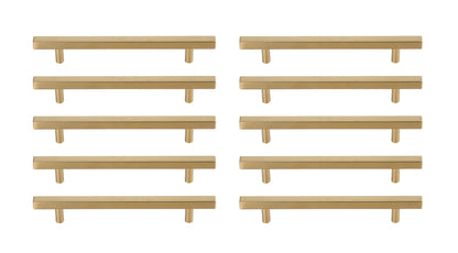 Dior 6-5/16" Center to Center Brass Bar Pull Multipack (set of 10)