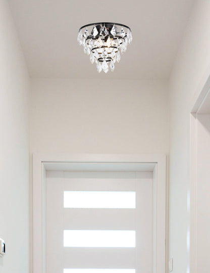 Ella 12 inch flush mount in black