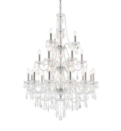 Giselle 21 light Chrome Chandelier Clear Royal Cut Crystal