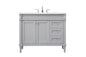 42 inch Single bathroom vanity in grey