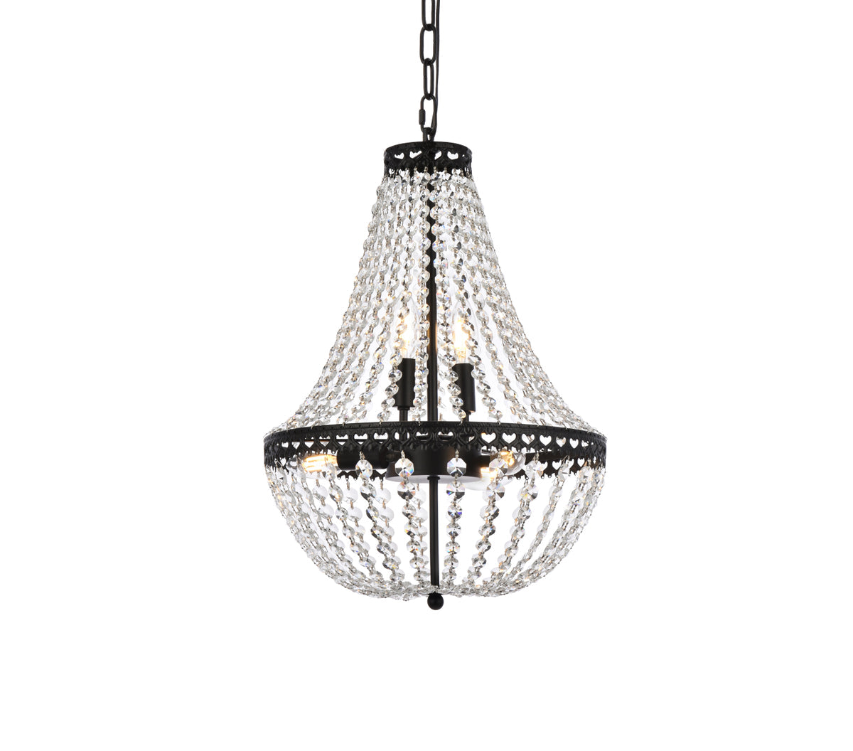 Valeria 14 inch pendant in black