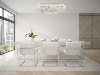 Primo 18 light Chrome Flush Mount Clear Royal Cut Crystal