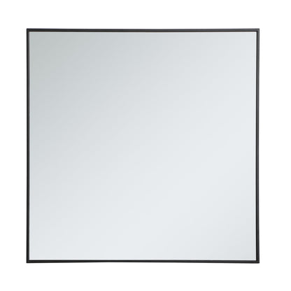 Metal frame square mirror 36 inch in Black