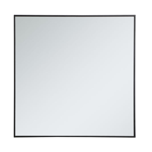 Metal frame square mirror 36 inch in Black
