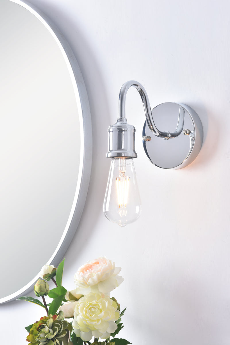 Serif 1 light chrome Wall Sconce