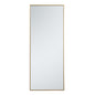 Metal frame rectangle mirror 24 inch in Brass