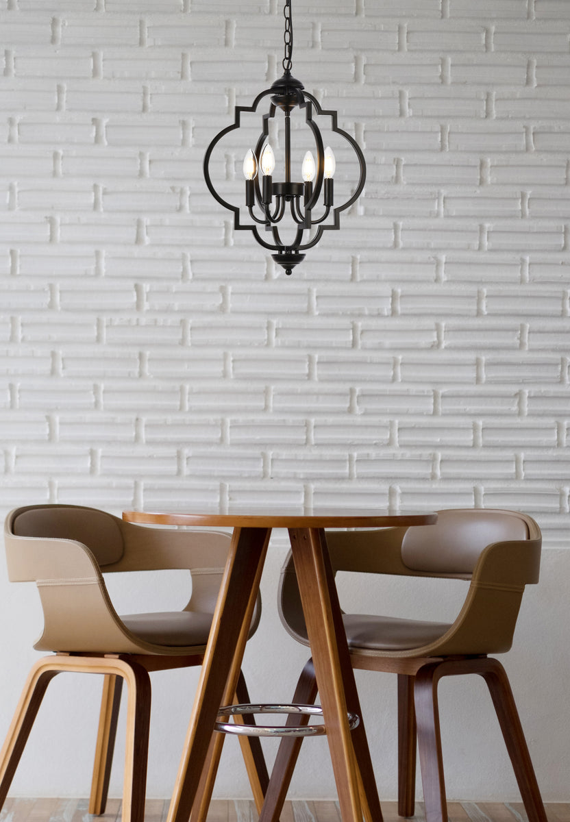 Sandara 4 lights pendant in black