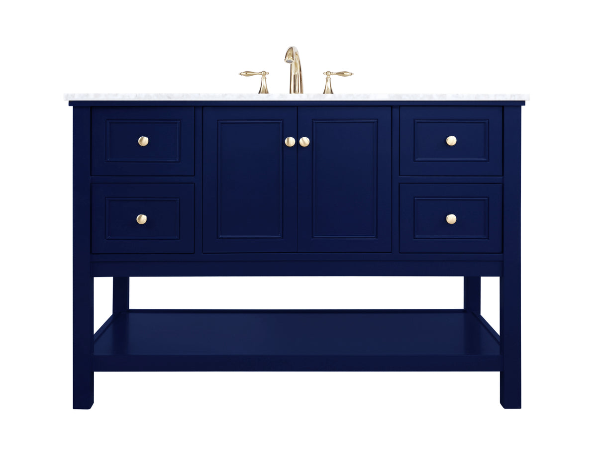 48 inch Single bathroom vanity in Blue