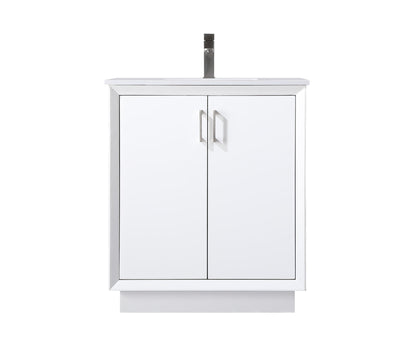 30 Inch SIngle Bathroom Vanity In White