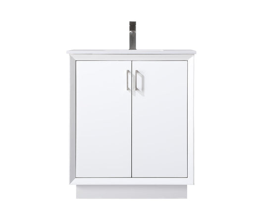 30 Inch SIngle Bathroom Vanity In White