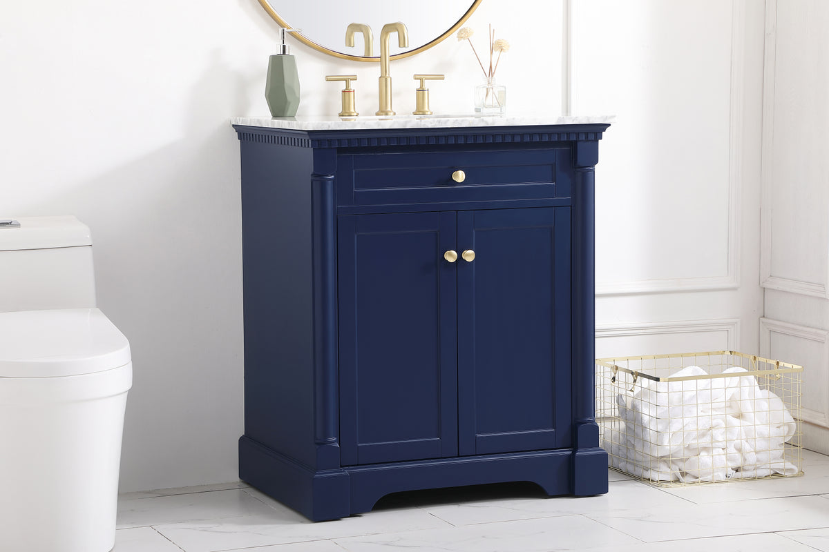 30 inch Single bathroom vanity in  Blue