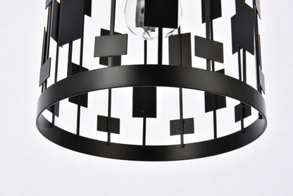 Levante 1 light pendant in black