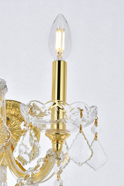 Maria Theresa 2 light Gold Wall Sconce Clear Royal Cut Crystal