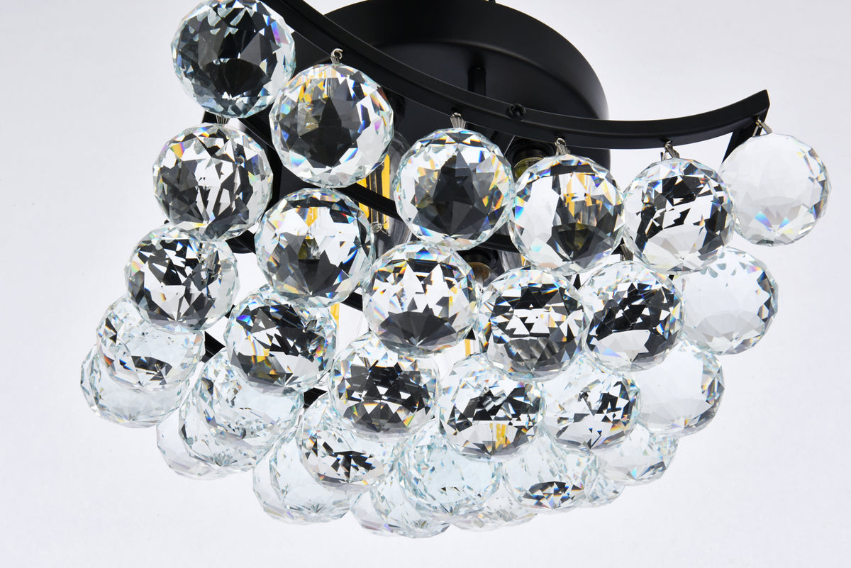 Corona 10 inch black flush mount