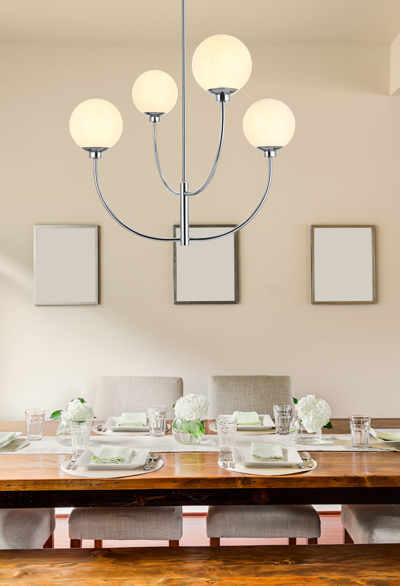 Nyomi 30 inch chandelier in Chrome