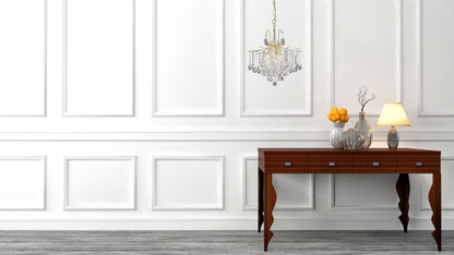 Amelia Collection Pendant D17in H20in Lt:6 Gold Finish 