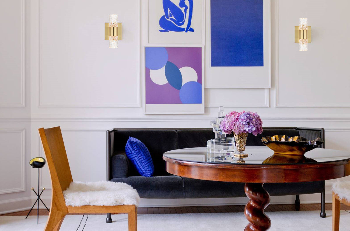 Vega 2 light Gold LED Wall Sconce