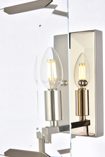 Monaco 1 light Golden Iron Wall Sconce Glass Crystal