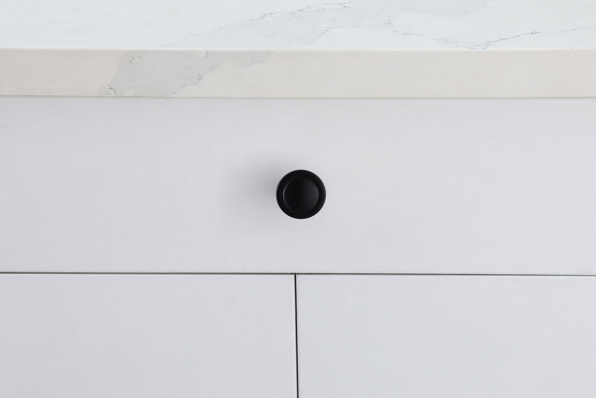 Logyn 1.3" Diameter Matte Black Mushroom Knob Multipack (Set of 10)