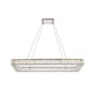 Monroe 42 inch LED Single rectangle pendant in chrome