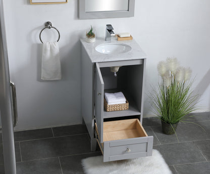 18 inch Single Bathroom Vanity in Grey
