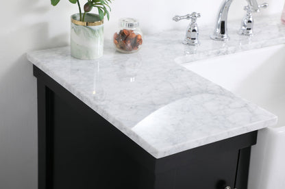 42 inch Single bathroom vanity in black