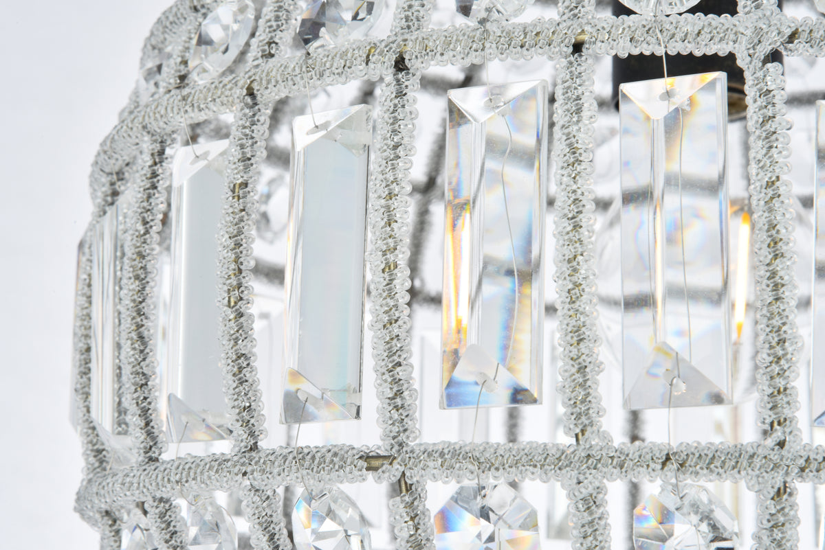 Olivia 1 light Dark Bronze Pendant Clear Royal Cut Crystal