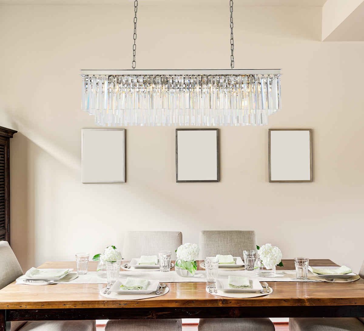 Sydney 12 light polished nickel Chandelier Clear Royal Cut Crystal